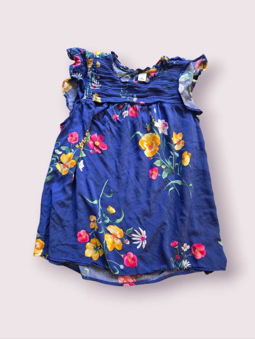Old Navy floral flutter sleeve top